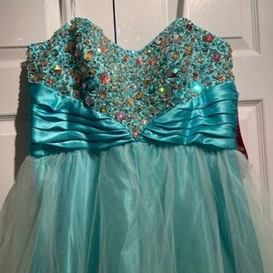 Beautiful Blue Prom Dress, Full skirt